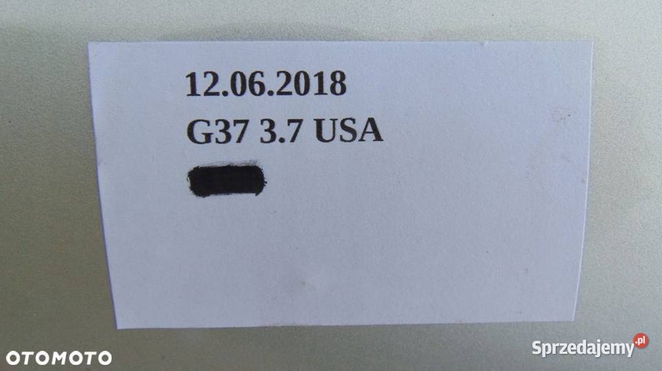 LISTWA PROGOWA PRÓG PRAWA LEWA INFINITI G37 0713 wielkopolskie Nowy Tomyśl