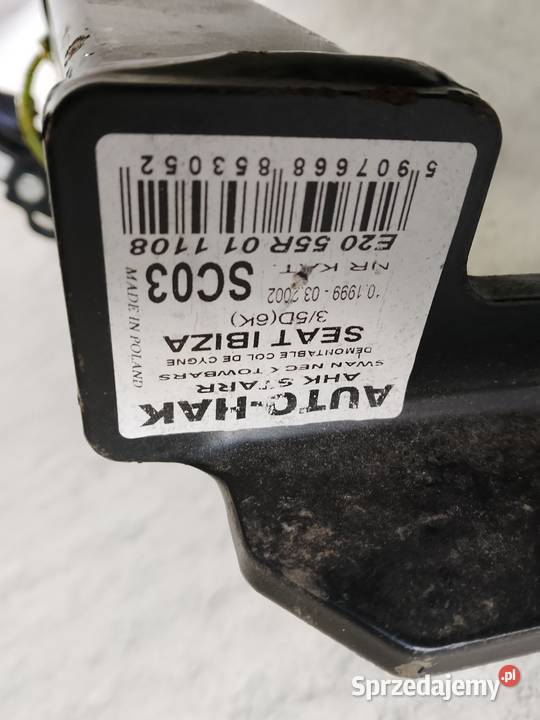 Hak holowniczy Seat Ibiza 35D 6K 19992002 Mirzec