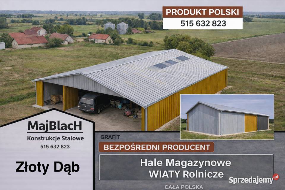 Garaż Blaszany OCYNKOWANY Wiata HalaKonstrukcja Staszów