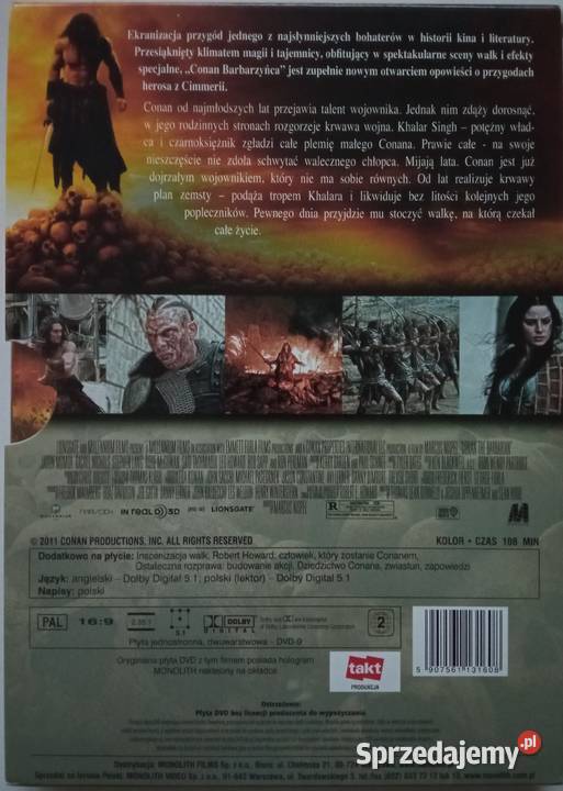 Conan Barbarzyńca DVD Jason Momoa Stephen Lang pełne Filmy łódzkie Łódź