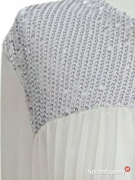 Bluzka damska elegancka szyfonowa cekiny plisy Moda i Styl