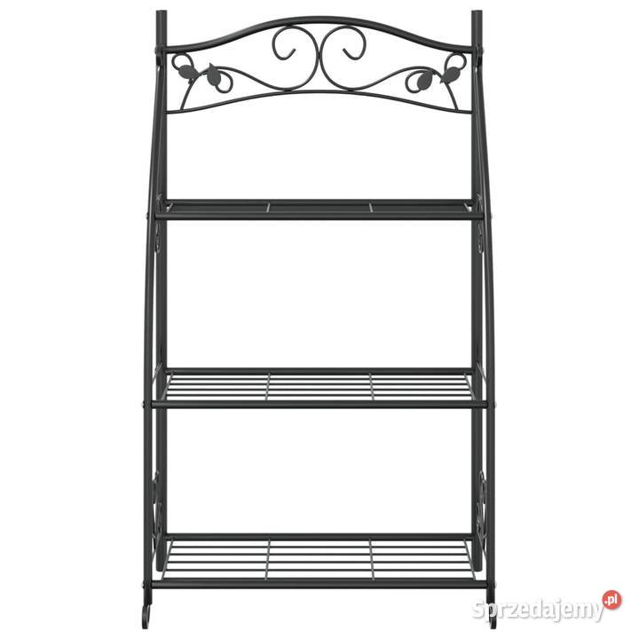 vidaXL Stojak na kwiaty czarny 56x30x96 Warszawa