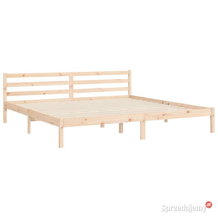 Rama łóżka z wezgłowiem lite drewno 200x200 100cm Warszawa