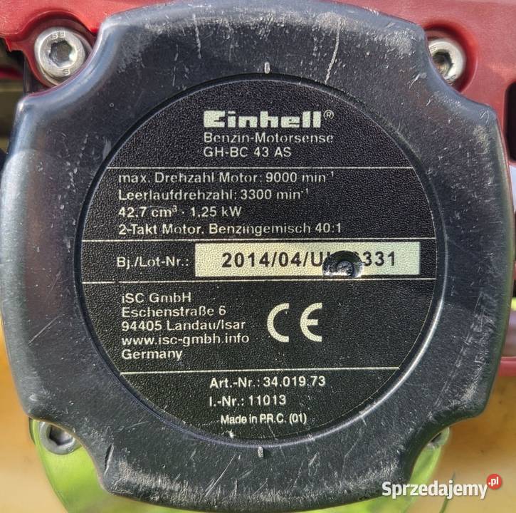 Kosa spalinowa Einhell GHBC 43 AS mazowieckie Jasienica