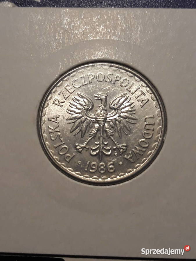 1 złoty 1986 r 1 mennicze Konin