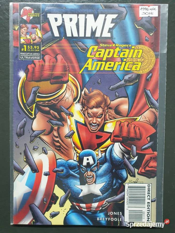 Prime Steve Rogers Captain America Marvel Malibu Gdynia sprzedam