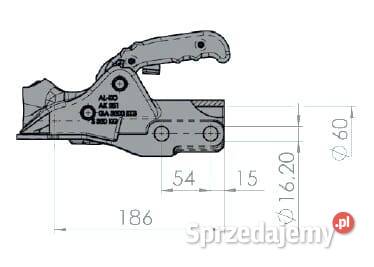 Zaczep kulowy PROFI V typ AK 301 1222636 małopolskie Kamionna