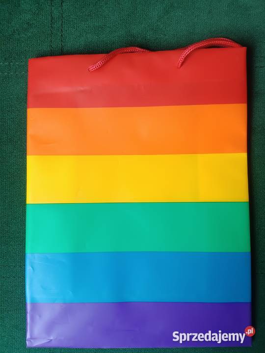 Torebka prezentowa tęczowa Lgbt 33cmx25 Pozostałe Zbylitowska Góra