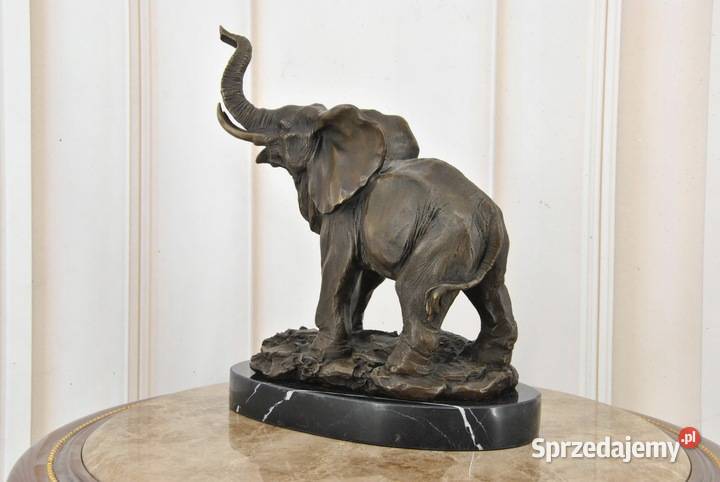 Duży Słoń Słonik na Szczęście Figura Rzeźba z małopolskie Kraków