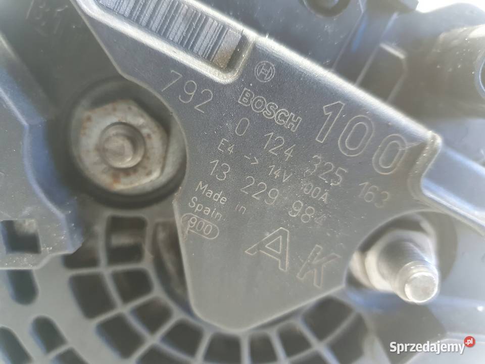 ALTERNATOR Opel Astra III H 16 16V 100A bosch Układ elektryczny silnika Rudka