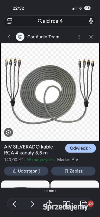 Kable rca 4 chincz mazowieckie Radom