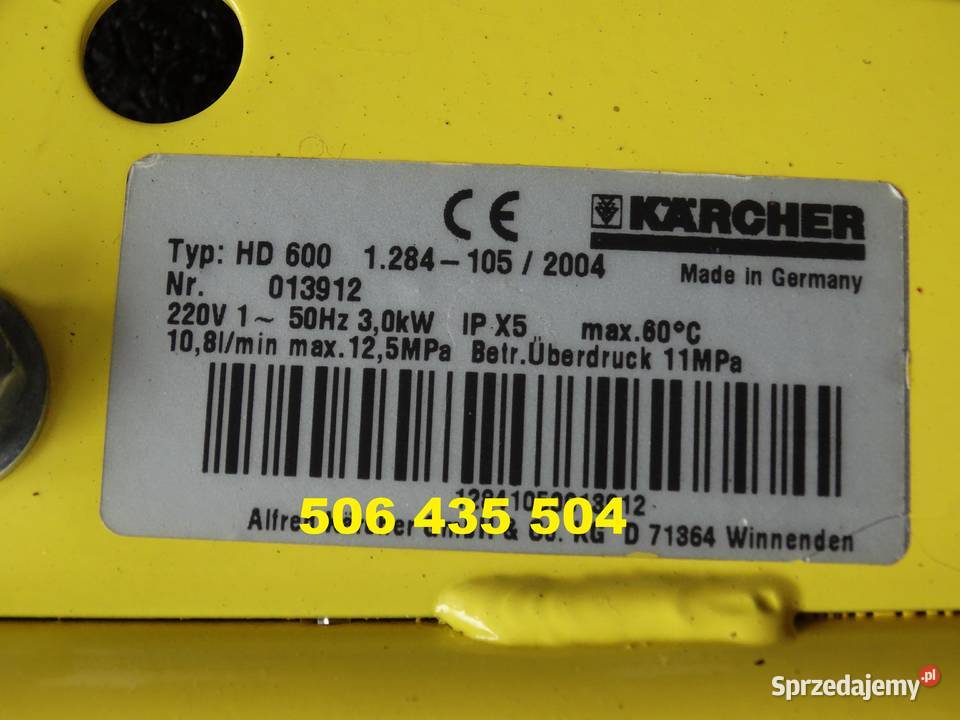 Myjka Ciśnieniowa Karcher HD 600 30kW Radom