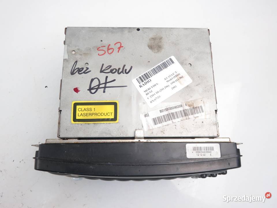 RADIO MERCEDES 203 2038275242 małopolskie sprzedam