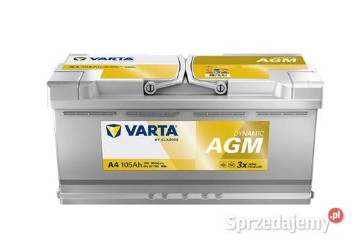 Akumulator 105Ah Varta AGM A4 H15 950A DARMOWY osobowe Płock