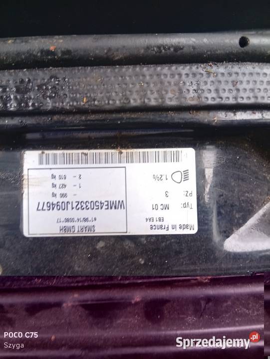 Części Smart 450 benzyna 06 2003 Pułtusk wysyłka Szygówek