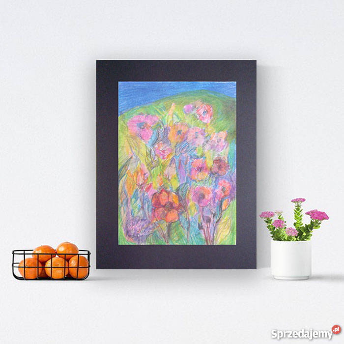 Łąka obrazekkolorowy obrazek z kwiatamikwiaty śląskie Katowice