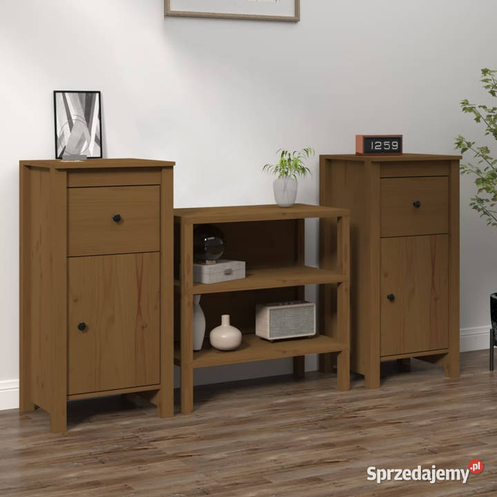 Szafki 2 miodowy brąz 40x35x80 lite drewno Warszawa sprzedam