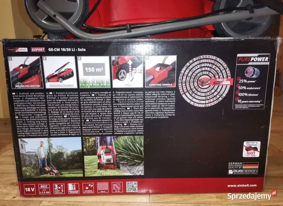 Kosiarka akumulatorowa Einhell GE 18V 30 Trzcianka sprzedam
