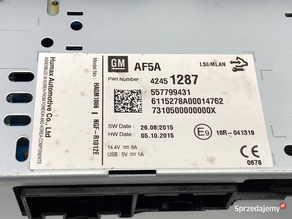 RADIO OPEL KARL 42451287 1519 ODTWARZACZ podkarpackie