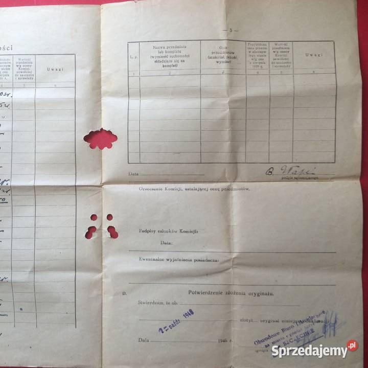 1344 Formularz Spisowy Gładki Szczecin sprzedam