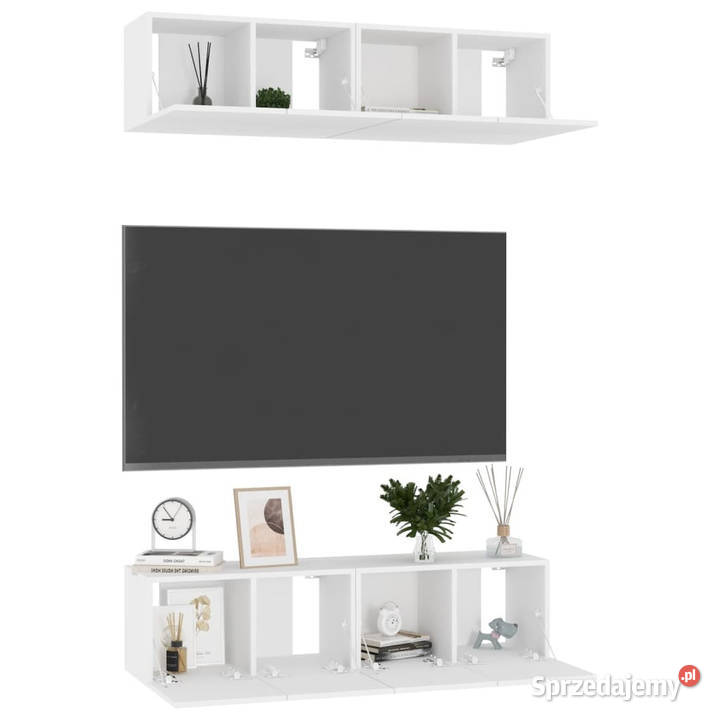 Szafki TV 4 białe 60x30x30 materiał Warszawa sprzedam