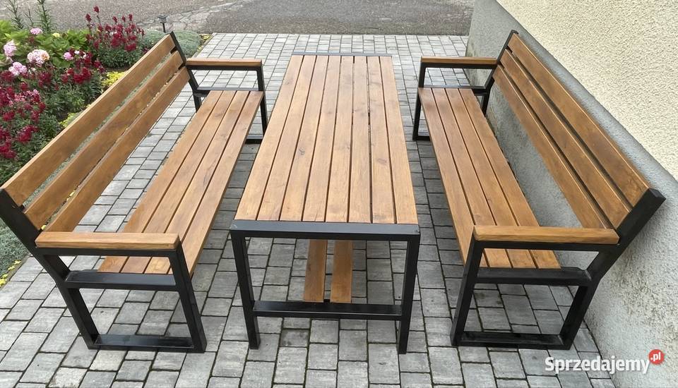 Nowoczesne dębowe meble ogrodowe Loft Stół 2 Zestawy mebli ogrodowych Dryga