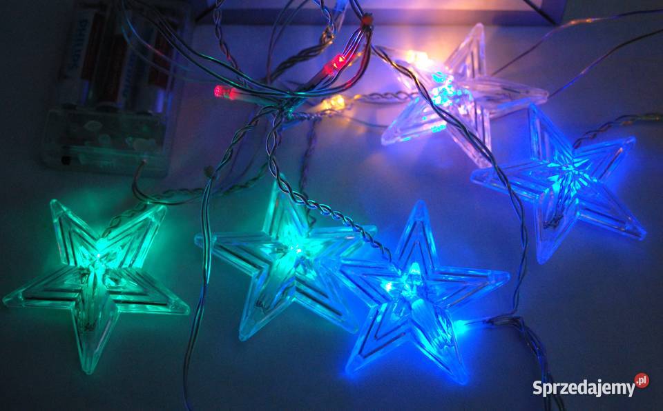 Gwiazdy kurtyna girlanda świetlna 14 LED Wyposażenie wnętrz Lublin
