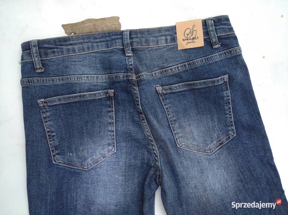 Spodnie damskie jeansowe dżinsowe z lampasem XL Gniezno sprzedam