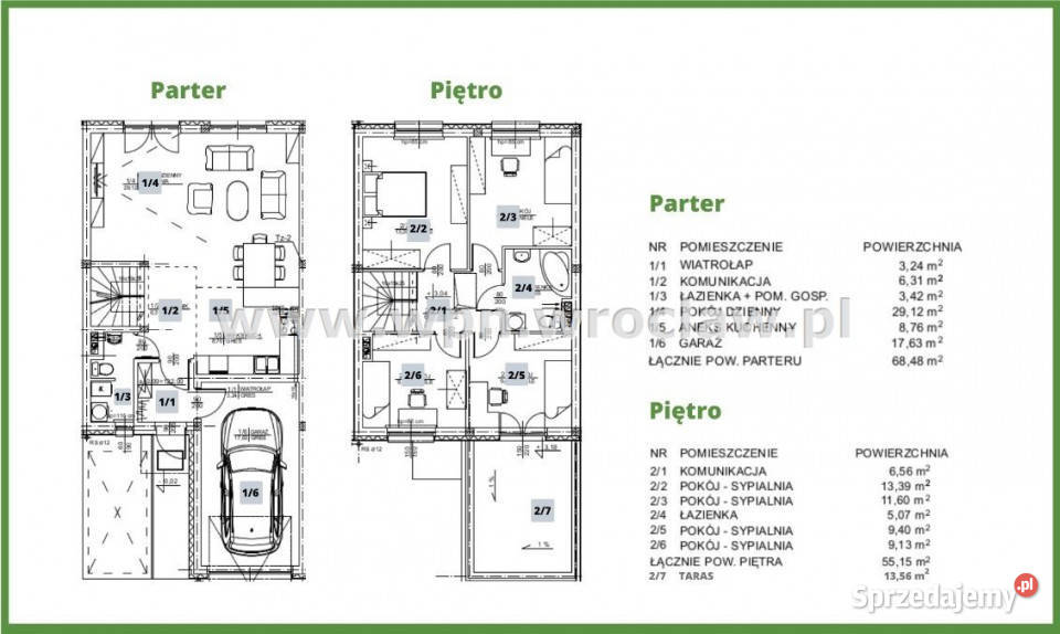 Ogłoszenie dom szeregowy Wrocław 1236m2 6245zł/m2