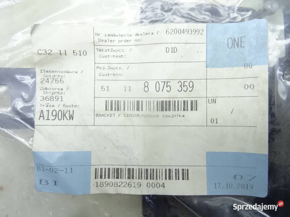 51118075359 BMW G11 MOCOWANIE UCHWYT Przemęt