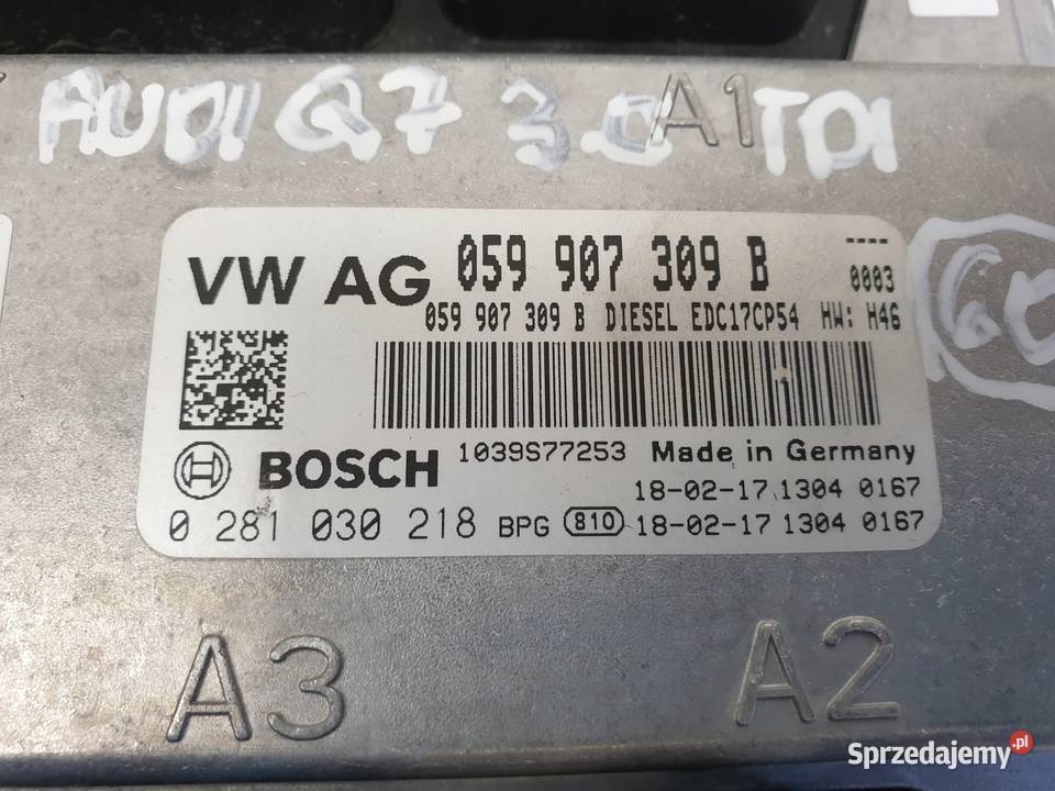 Audi Q7 4M 30 TDI STEROWNIK SILNIKA komputer osobowe lubelskie Rudka sprzedam