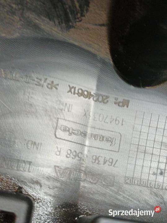 OSŁONA ZAŚLEPKA PROGU PRAWA 764368568R Dacia