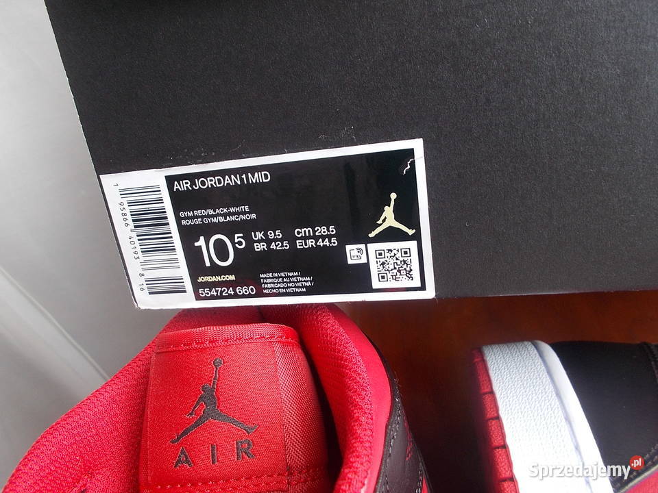 Eur 445 Nike Jordan 1 Mid Reverse Bred 554724660 Nike Poznań
