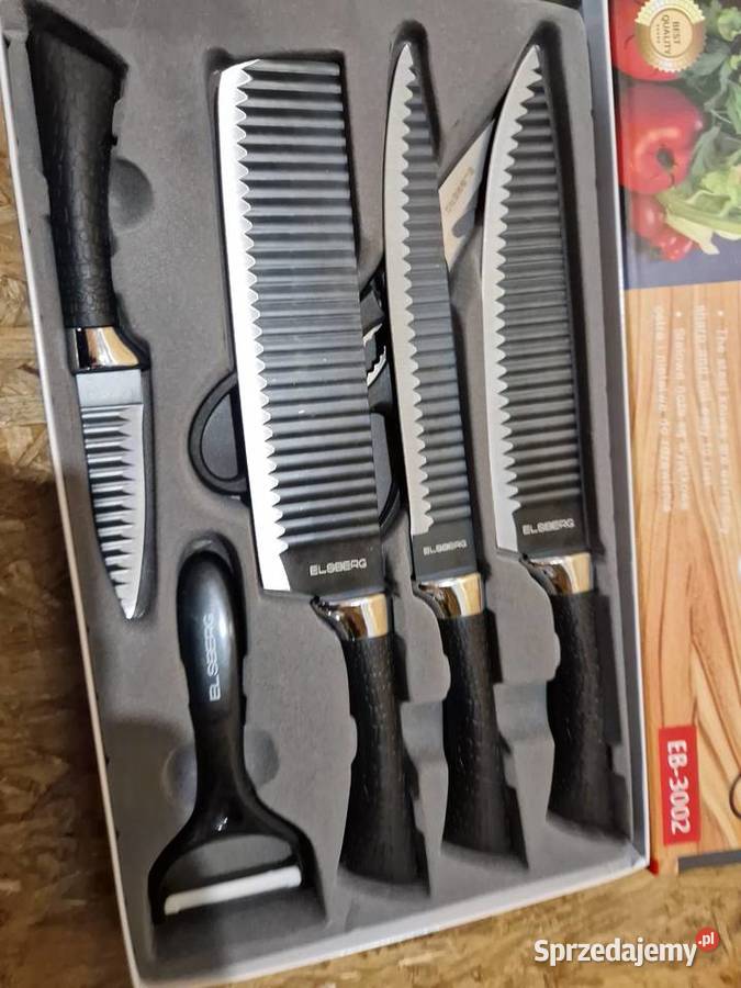 NOŻE KUCHENNE KARBOWANE OSTRE NOŻYCZKI Noże i nożyczki krawieckie