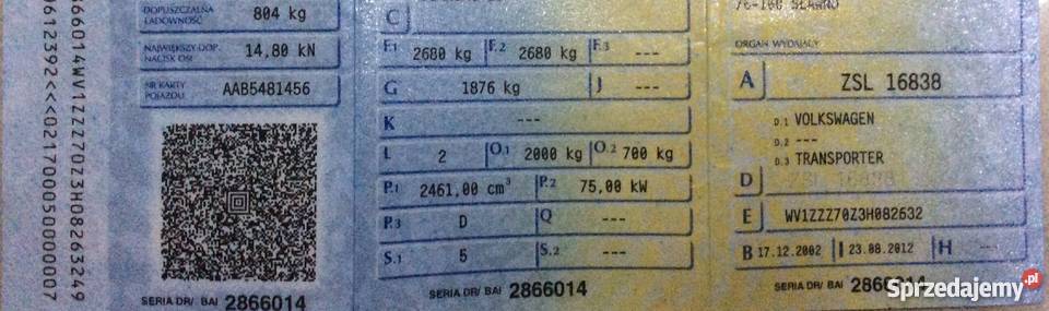 Volkswagen Volkswagen T4 DOKA SYNCRO 25TDI 5 manualna Samochody dostawcze Sławno