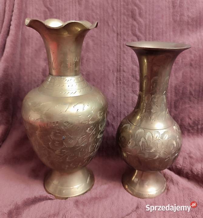 Dwa mosiężne wazoniki Sosnowiec sprzedam