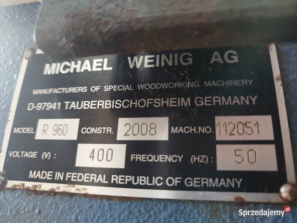 Weinig Rondamat 960 Powerlock automatyczna Produkcja Dargomyśl sprzedam