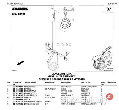 Katalog części Claas Jaguar 900 830 SPEEDSTAR sprzedam