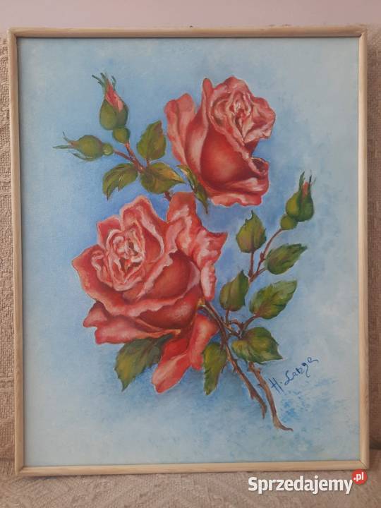 Obraz olejny ręcznie malowany kwiaty 40x50 Poznań