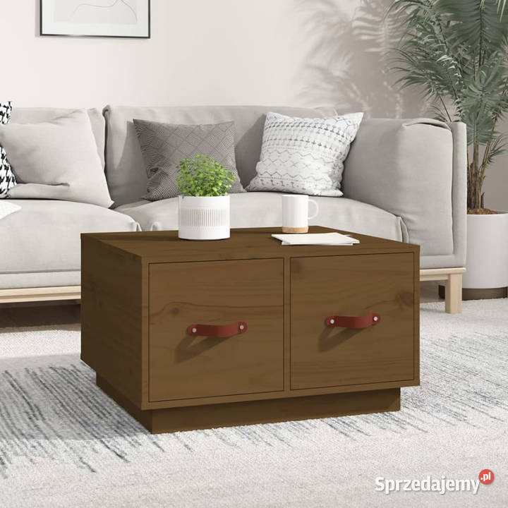 Stolik kawowy miodowy brąz 60x53x35 lite drewno sprzedam