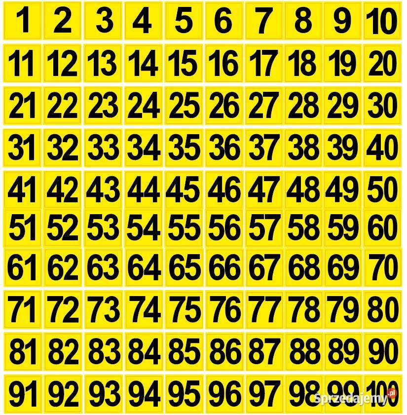 Naklejki liczby czarne na żółtym tle 1100 40 mm Kamionna sprzedam