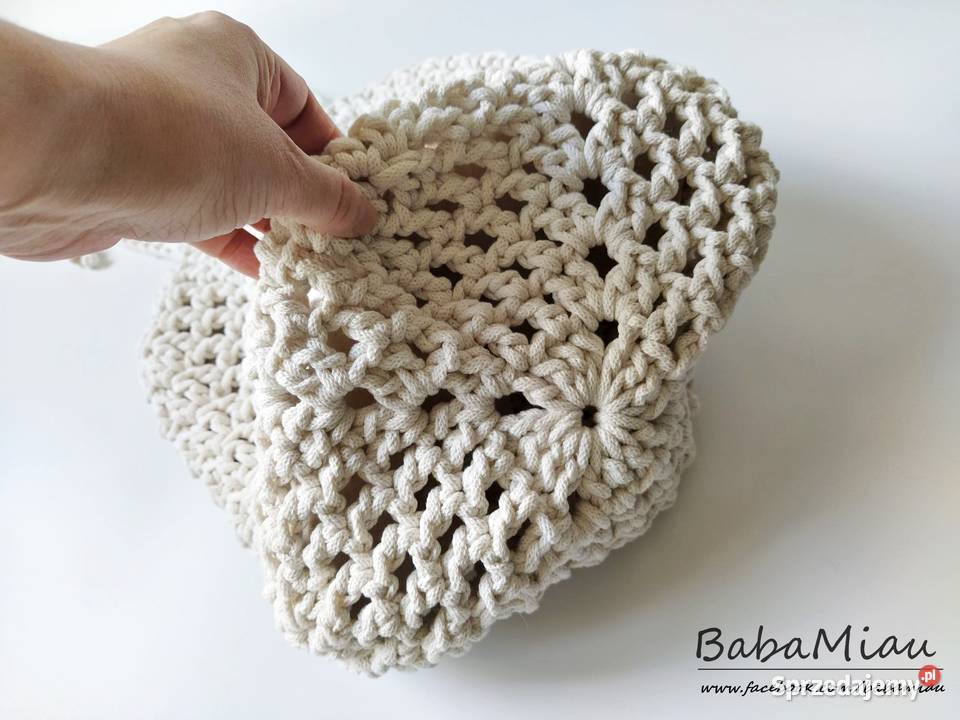 Torba ażurowa w stylu Boho szydełkowa bawełniana Bydgoszcz