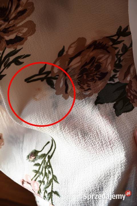 Długa zwiewna spódnica w kwiaty biała Bewarel M Toruń