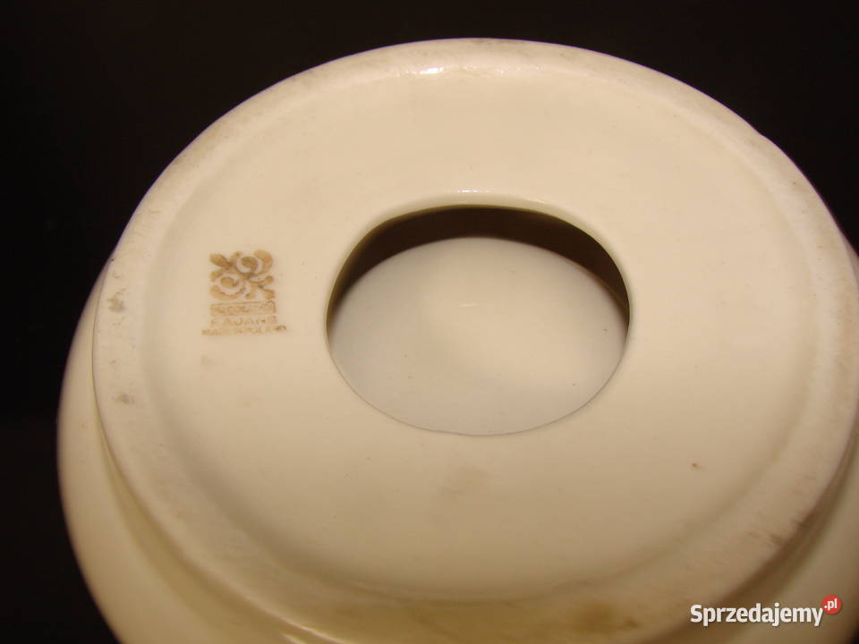 Włocławek fajansowy świecznik Pruszcz Gdański