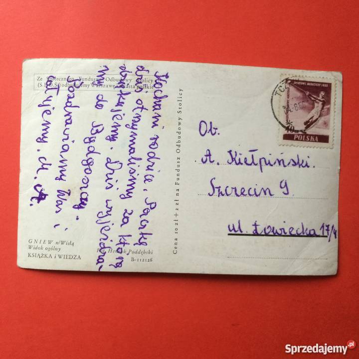 1061 Widokówka Gniew nWisłą Szczecin