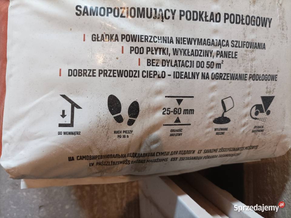 Sprzedam wylewkę samopoziomujaca dwa worki
