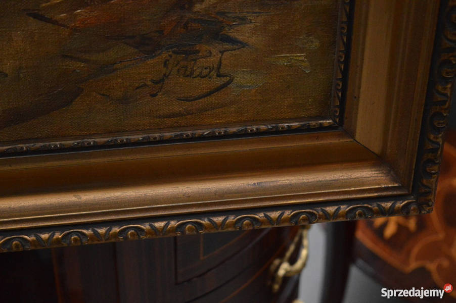 J FAŁAT MYŚLIWI PODCZAS POLOWANIA DUŻY OBRAZ Kraków