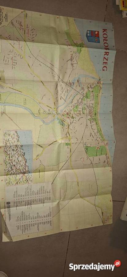 Unikatowy Plan Miasta Kołobrzeg 1980 r PPWK Stan wielkopolskie