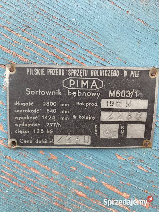 Bębnowy sortownik ziemniaków nieuszkodzony Skrzetusz