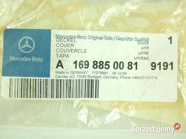 ZAŚLEPKA ZDERZAKA TYŁ MERCEDES W169 A1698850081 lubelskie